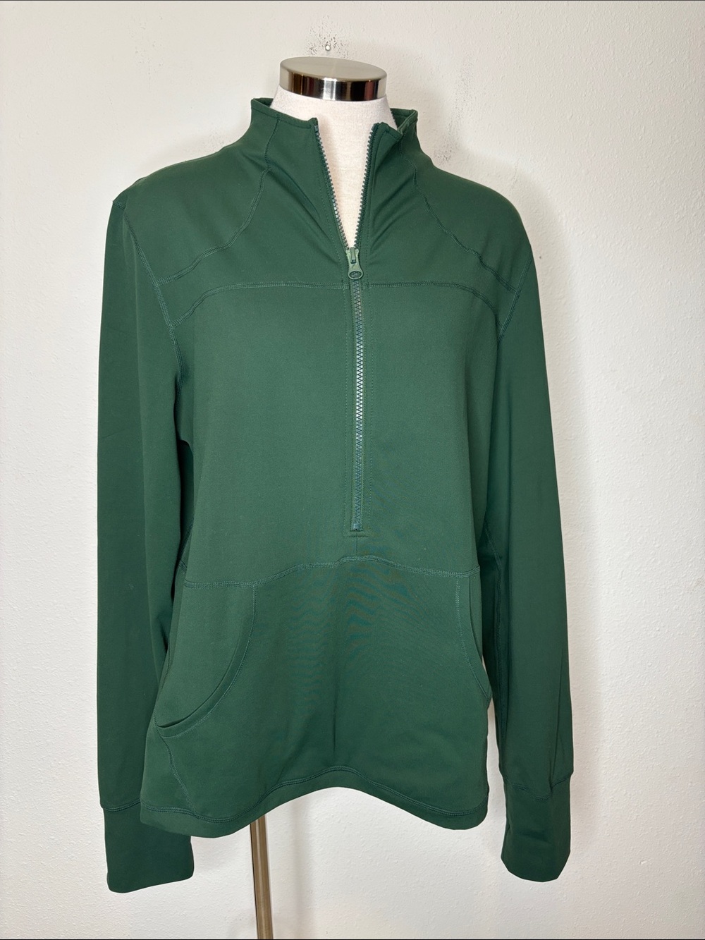 ZYIA Forest Green Women's Quarter-Zip Pullover